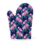 Pink Peony Floral Flower Pattern Print Single Oven Mitt