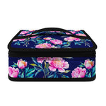 Pink Peony Floral Flower Pattern Print Small Lunch Bag