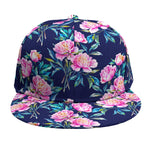 Pink Peony Floral Flower Pattern Print Snapback Cap