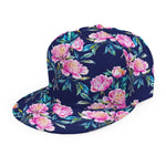 Pink Peony Floral Flower Pattern Print Snapback Cap
