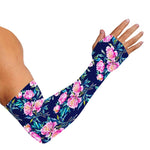 Pink Peony Floral Flower Pattern Print Sun Protection Arm Sleeves