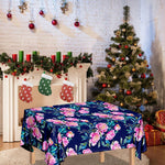 Pink Peony Floral Flower Pattern Print Tablecloth