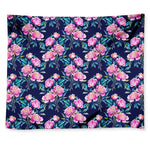 Pink Peony Floral Flower Pattern Print Tapestry