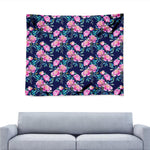 Pink Peony Floral Flower Pattern Print Tapestry