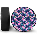 Pink Peony Floral Flower Pattern Print Tire Cover