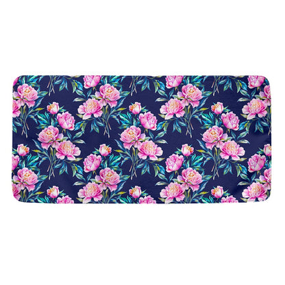 Pink Peony Floral Flower Pattern Print Towel