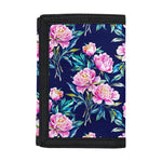 Pink Peony Floral Flower Pattern Print Trifold Wallet
