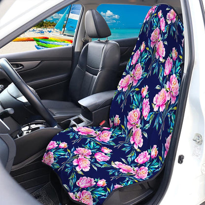 Pink Peony Floral Flower Pattern Print Waterproof Car Seat Cover