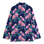 Pink Peony Floral Flower Pattern Print Women's Blazer