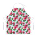 Pink Peony Pattern Print Adjustable Apron