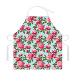 Pink Peony Pattern Print Adjustable Apron