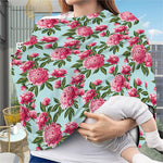 Pink Peony Pattern Print Baby Seat Cover