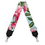 Pink Peony Pattern Print Bag Strap
