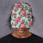 Pink Peony Pattern Print Baseball Cap