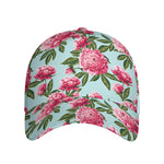 Pink Peony Pattern Print Baseball Cap
