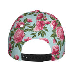 Pink Peony Pattern Print Baseball Cap
