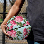 Pink Peony Pattern Print Basketball
