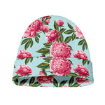 Pink Peony Pattern Print Beanie