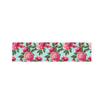 Pink Peony Pattern Print Bed Runner