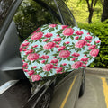 Pink Peony Pattern Print Car Side Mirror Covers