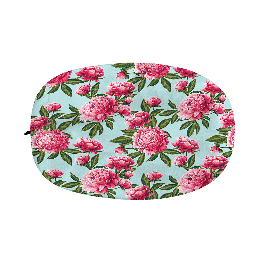 Pink Peony Pattern Print Car Side Mirror Covers