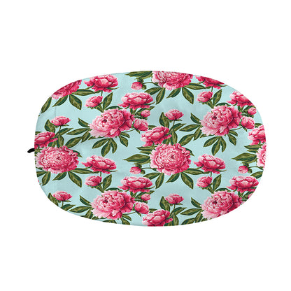 Pink Peony Pattern Print Car Side Mirror Covers