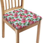 Pink Peony Pattern Print Chair Cushion Cover