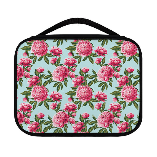 Pink Peony Pattern Print Classic Bible Case