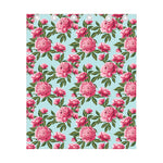 Pink Peony Pattern Print Curtain