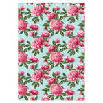 Pink Peony Pattern Print Curtain