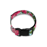 Pink Peony Pattern Print Dog Collar