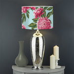 Pink Peony Pattern Print Drum Lamp Shade