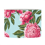 Pink Peony Pattern Print Drum Lamp Shade