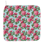 Pink Peony Pattern Print Hand Towel