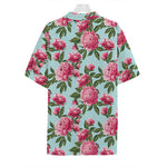 Pink Peony Pattern Print Hawaiian Shirt