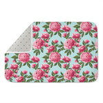 Pink Peony Pattern Print Indoor Door Mat