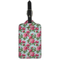 Pink Peony Pattern Print Luggage Tag