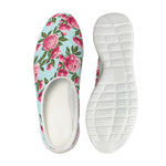 Pink Peony Pattern Print Mesh Casual Shoes