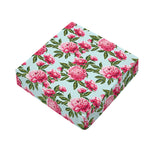 Pink Peony Pattern Print Outdoor Seat Cushion Cover