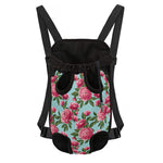 Pink Peony Pattern Print Pet Carrier Backpack