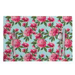 Pink Peony Pattern Print Placemat