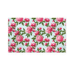 Pink Peony Pattern Print Polyester Flag
