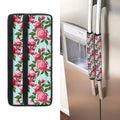 Pink Peony Pattern Print Refrigerator Handle Covers