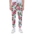 Pink Peony Pattern Print Joggers