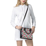Pink Peony Pattern Print Shoulder Handbag