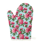 Pink Peony Pattern Print Single Oven Mitt