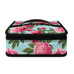 Pink Peony Pattern Print Small Lunch Bag