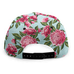 Pink Peony Pattern Print Snapback Cap