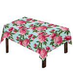 Pink Peony Pattern Print Tablecloth