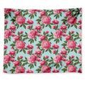 Pink Peony Pattern Print Tapestry